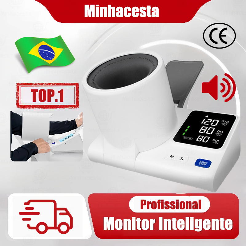Medidor De Pressão Arterial De Braço Com Voz Digital Inteligente Monitor Inteligente Profissional N12