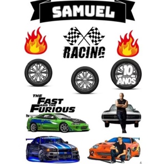 TOPPER ( Topo de bolo personalizado para festa VELOZES E FURIOSOS) em Oferta na Shopee