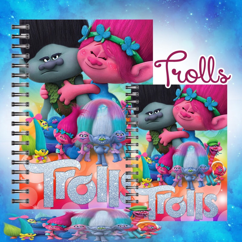 Trolls Agenda permanente Trolls menina escolar creche volta as aulas