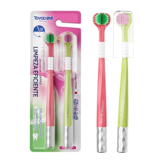 ToyaDent Kit Escova Dental Colorida  - Cerdas 0.15mm & Limpeza 3D em Oferta na Shopee