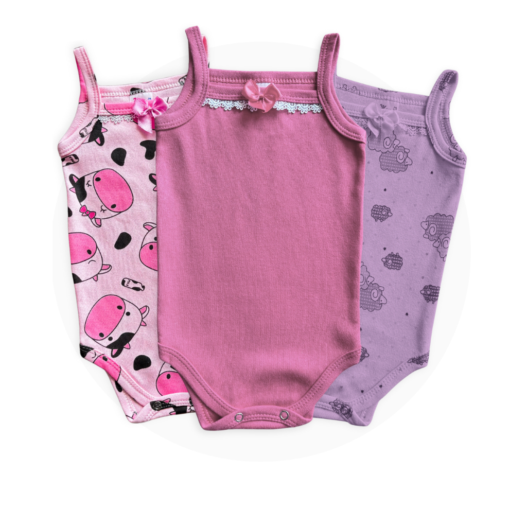 Kit 3 Body de bebê infantil de menina body feminino body de bebê menina em Oferta na Shopee