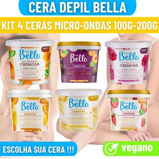Cera Depilatória Micro-ondas Depil Bella Chocolate Branca Escolha 100g ou 200g em Oferta na Shopee