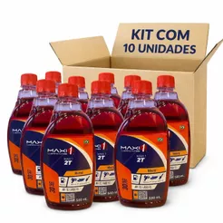 Kit 10 Óleo 2T Mineral Maxi1 500ml Moto Motosserra Soprador Barco