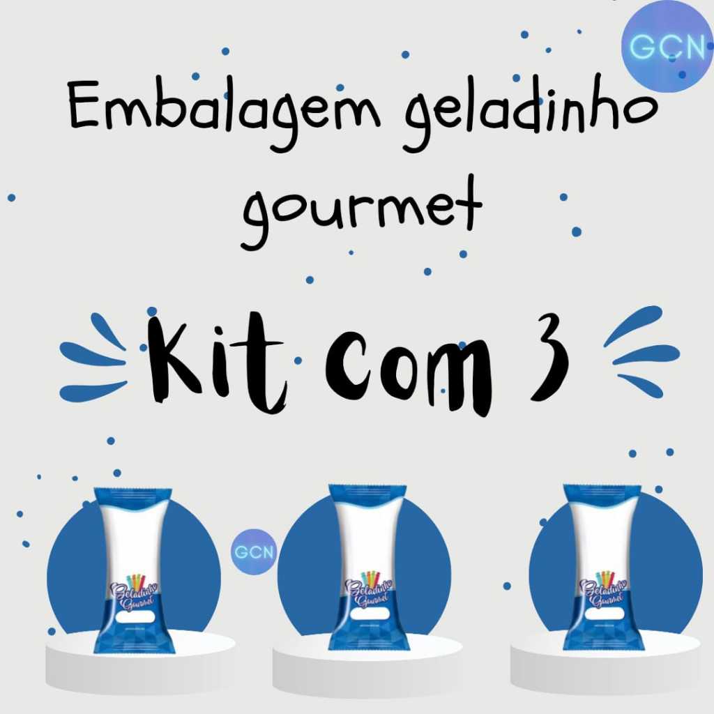 Saquinho Embalagem Higiênica Bopp Geladinho Gourmet Sacolé Juju Dindin chup-chup Gelinho Flau Laranj