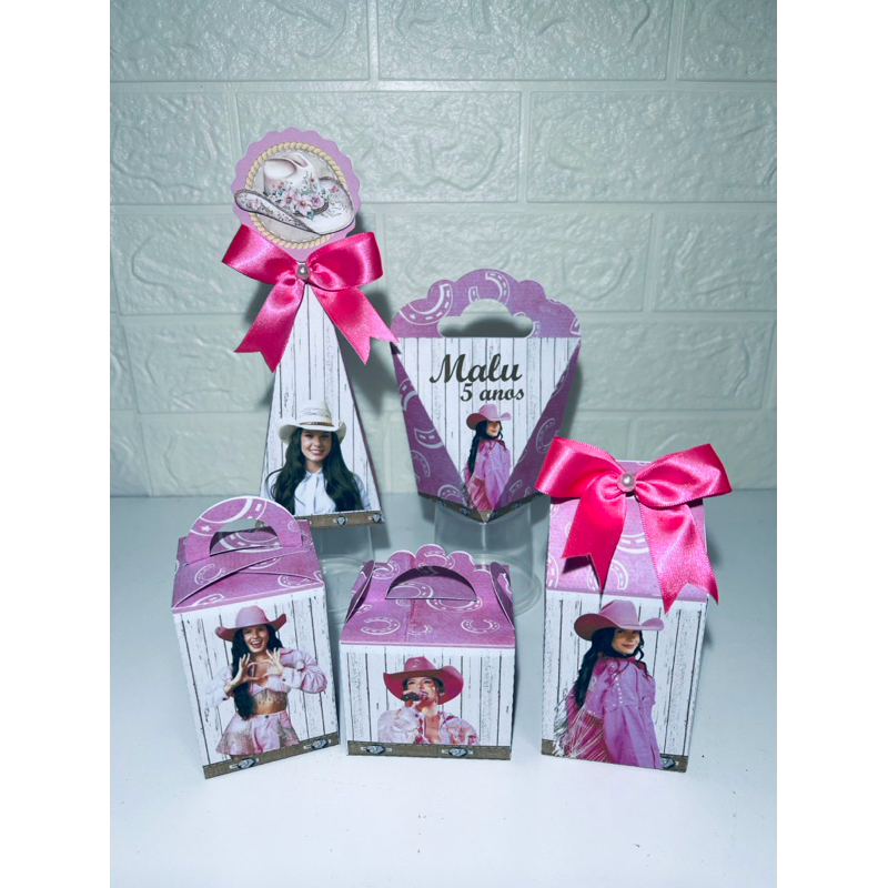 Kit caixinhas Personalizadas Ana Castela  PEGUE E MONTE - Lembrancinhas para Aniversário - Caixinha Personalizadas