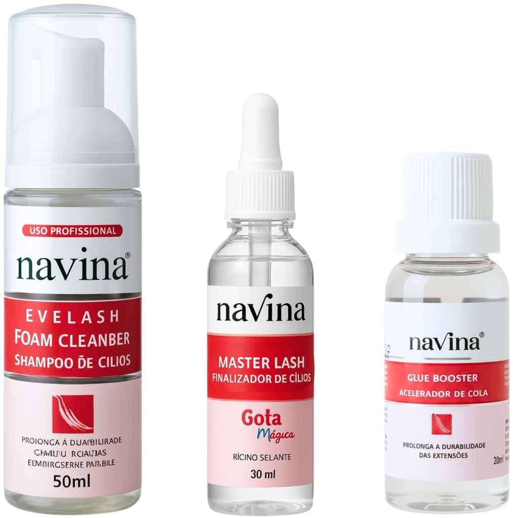 Kit Extensão De Cílios Navina + Shampoo 50ml