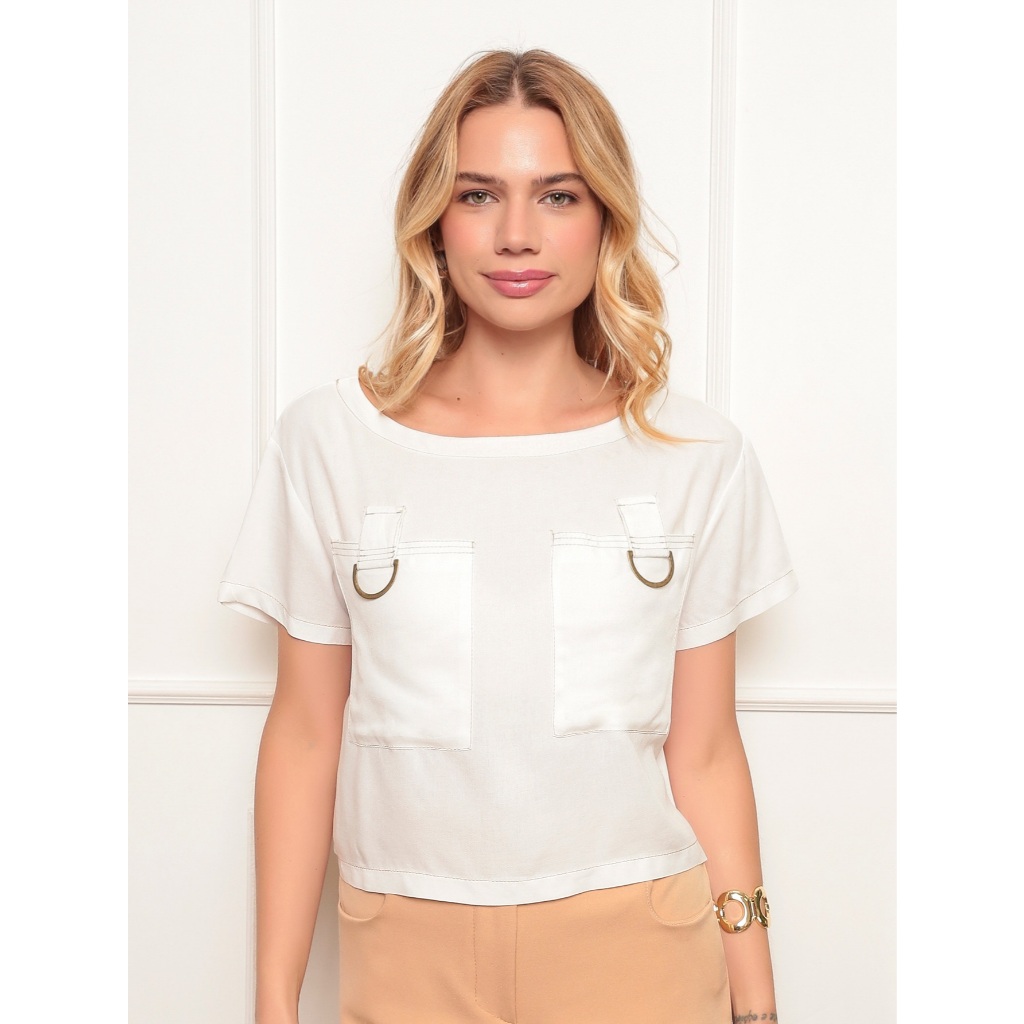 WX - Blusa de viscose sarja em Oferta na Shopee