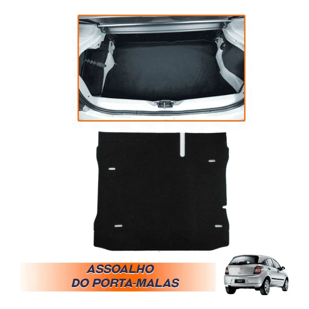 Forração Rígida Fundo Assoalho Porta Mala Tampa Tampão Carpete Estepe Chevrolet Agile  2010 até 2014