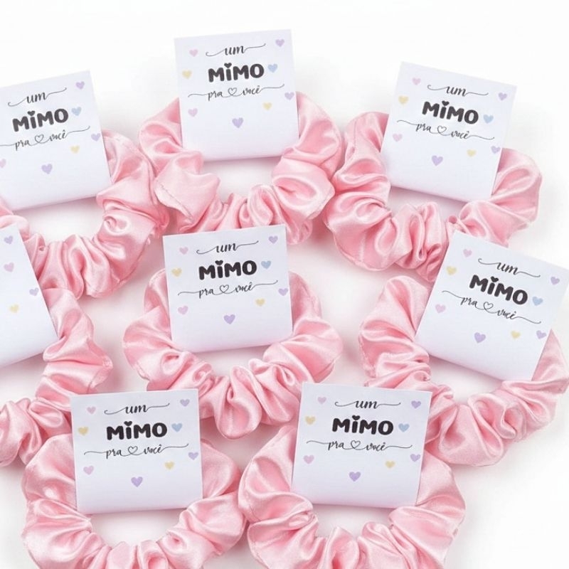 Scrunchies Personalizados com Logo | Brinde para Clientes | Lembrancinha para Empresas em Oferta na Shopee