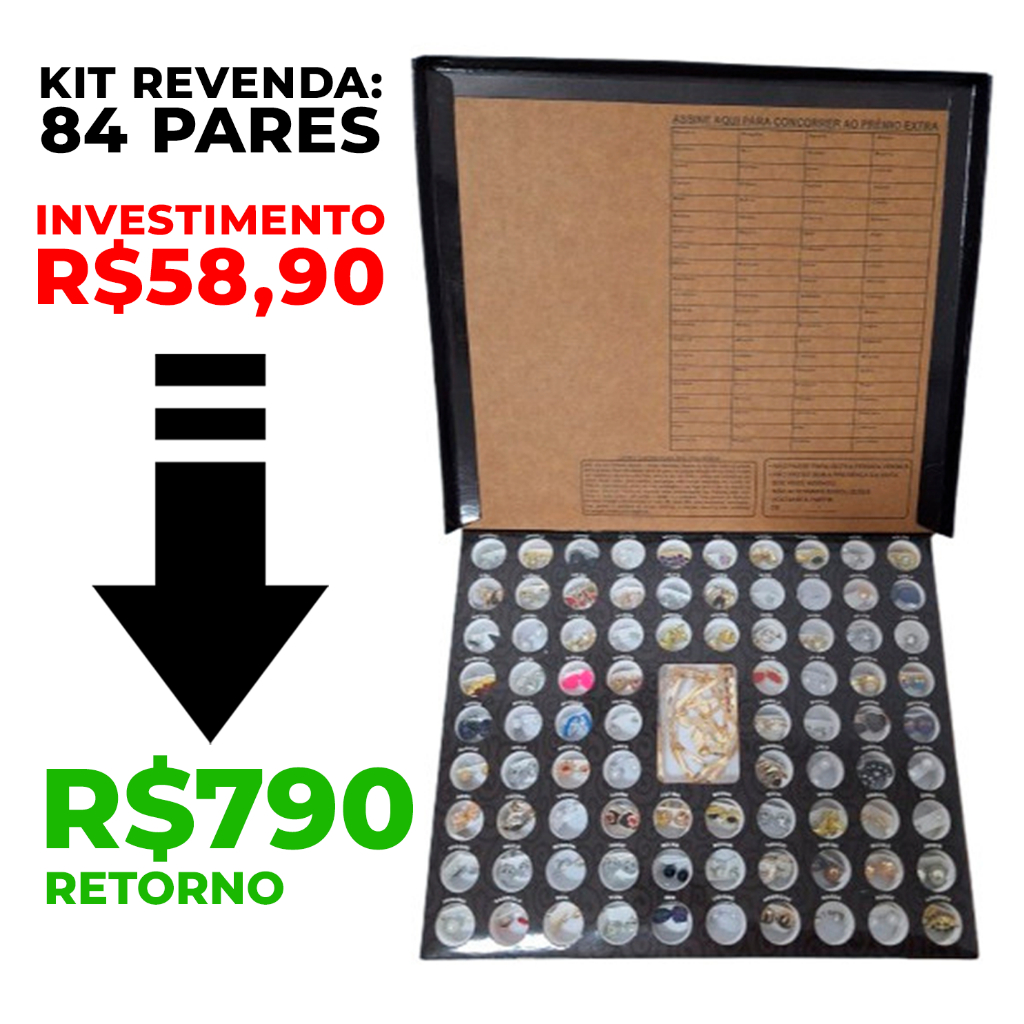 Kit de Brinco com 84 Peças + Raspadinha Lucro Muito Bom Mais de 700% Não Perca Esta Oportunidade