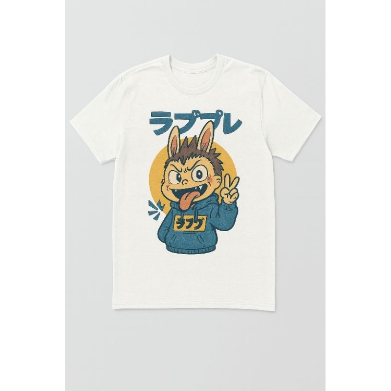 Labubu N°2 Camiseta Estampada Unissex Algodão Streetwear Confortável Moderna Tendência.
