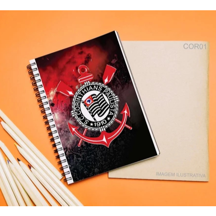 KIT 2 Adesivos para Capa de Caderno Corinthians (21x30cm) Capa Personalizada