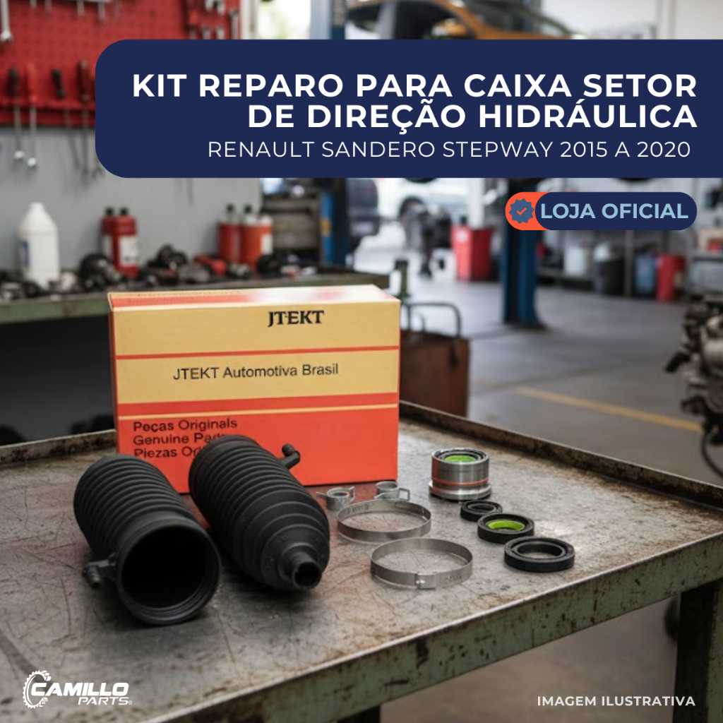 Kit Reparo Caixa Direção Hidráulica Jtekt Koyo Original Logan 2014 A 2021 Sandero Stepway 2015 A 2020