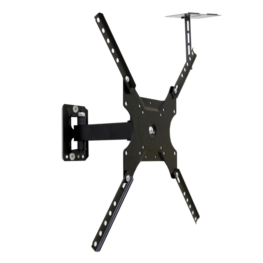 Suporte Televisão Parede Preto Articulado 23 A 55 Pol LED LCD Smart TV 4K C Prateleira CS0030ASC