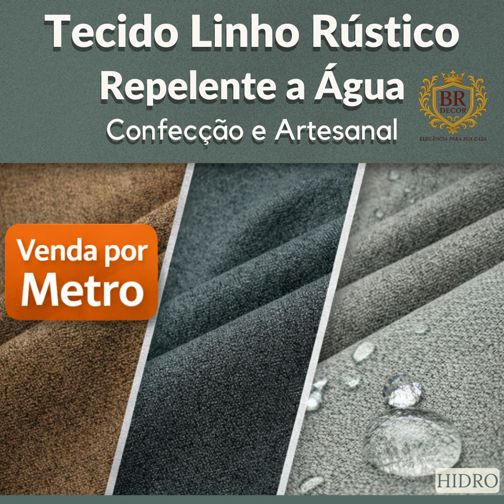 Tecido Linho Rústico Hidro Repelente a Água - Confecção e Artesanal - Venda Por Metro em Oferta na Shopee