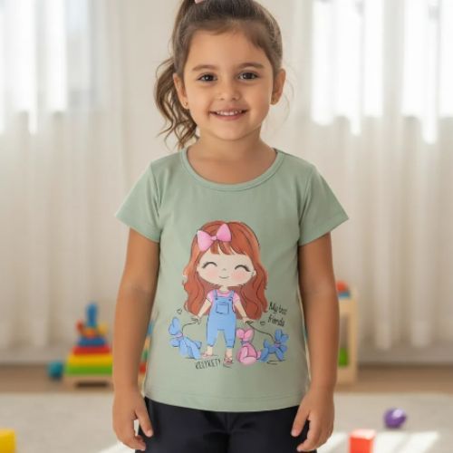 Conjunto Feminino My best Friends  Kely Kety Shorts Moletinho TAMANHO 01