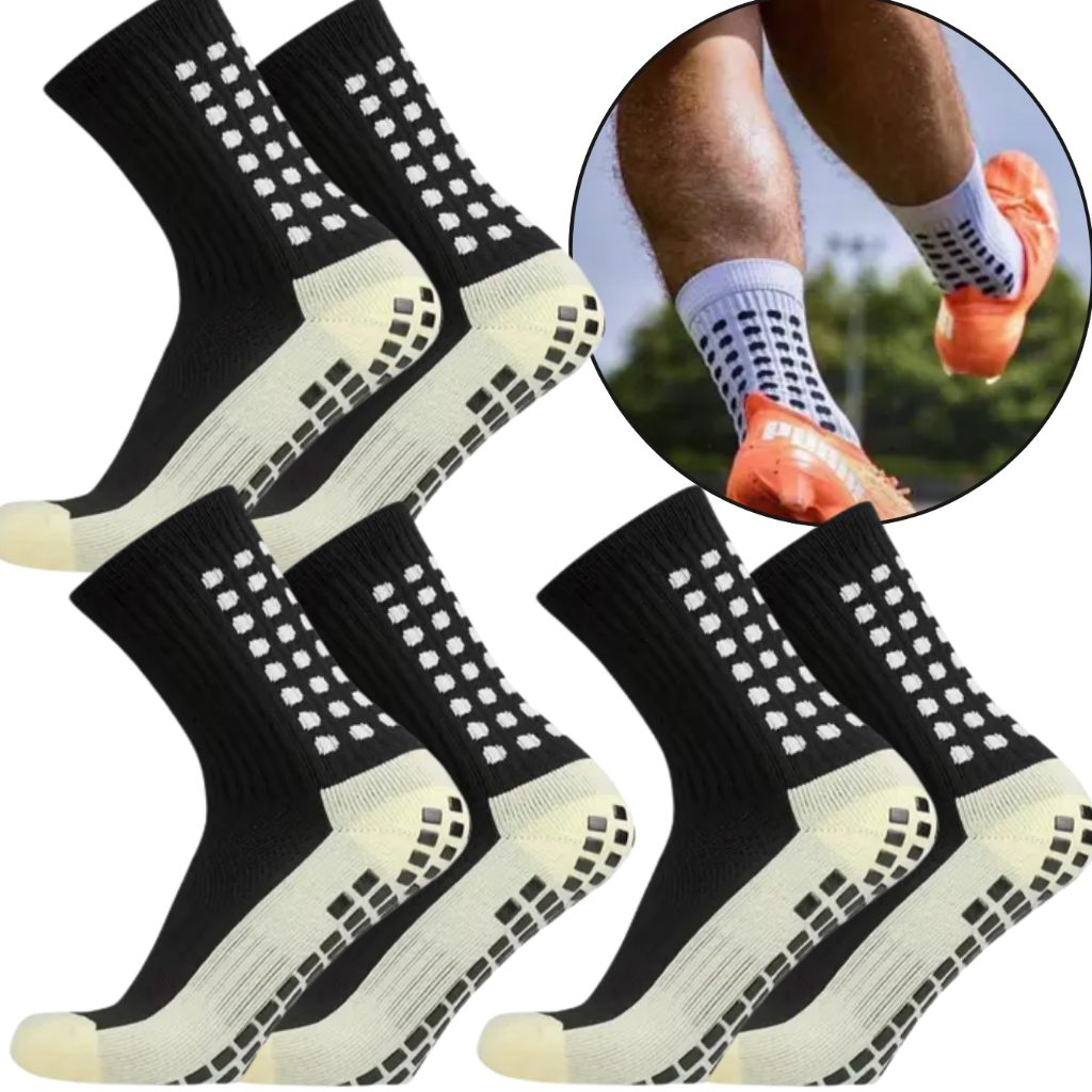 Kit 3 Pares Meia Antiderrapante Futebol Esportiva Treino