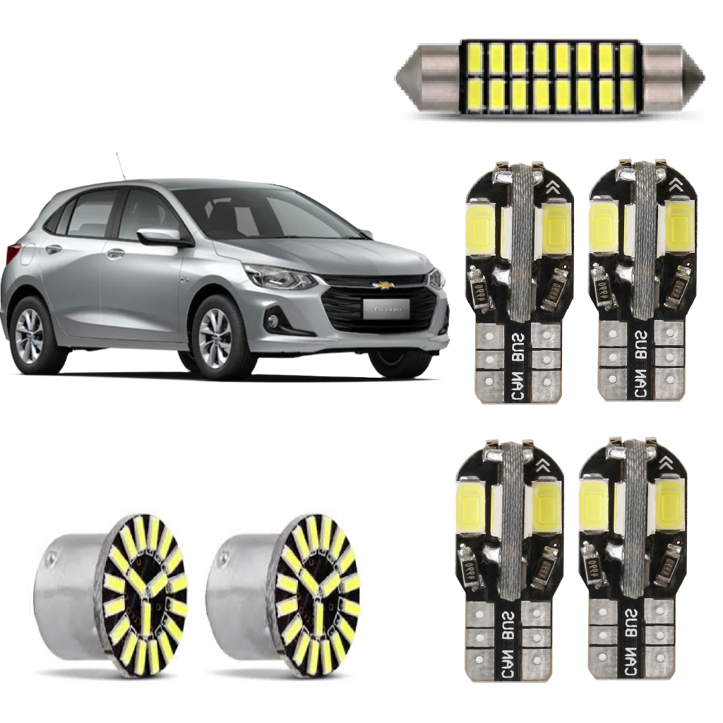 Kit Lampadas Led Premium Onix Activ 2019 2020  - Internas e Placa