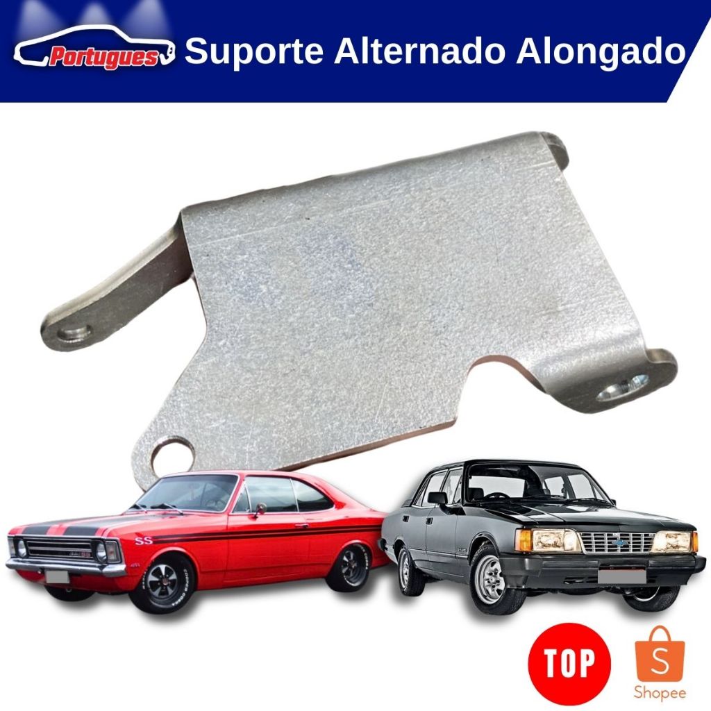 Suporte Alternador Alongado Opala Para Alternadores Maiores 90ah 120ah 150an