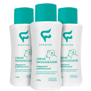 Creme Massageador com Sebo de Carneiro 200g Fashion 3 unidades