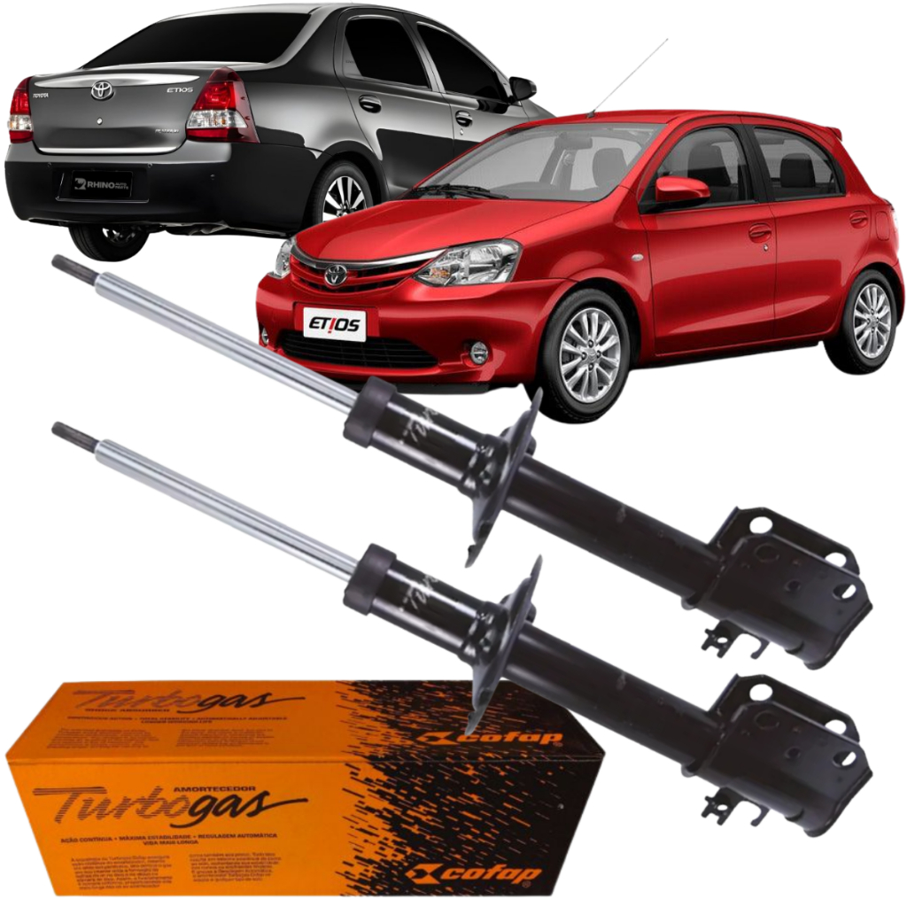 Par Amortecedor Dianteiro Cofap Toyota Etios Hatch Sedan 1.3 1.5 2012 a 2019