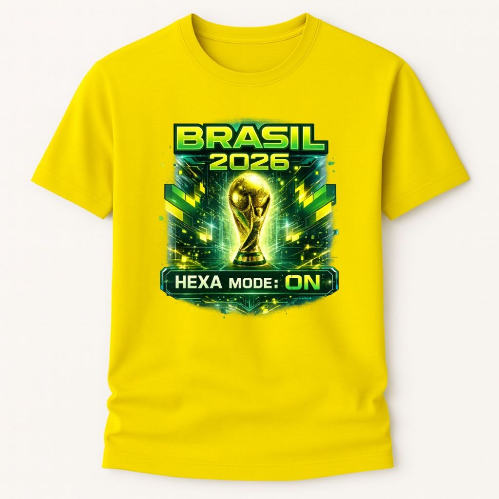 Camiseta Brasil Masculina e Feminina Copa do Mundo 2026 Blusa T-Shirt