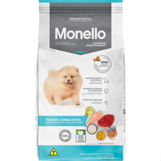 Ração Monello Filhotes de Raças Pequenas Frango, Carne e Ovos 1kg em Oferta na Shopee