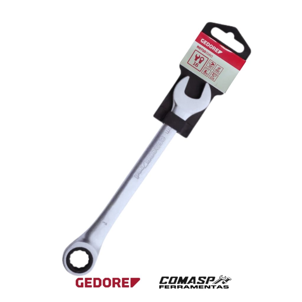 CHAVE COMBINADA COM CATRACA 16mm GEDORE RED R07100160