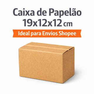 Kit 100/50/25 Caixas de Papelão 19x12x12 para Correios – Sedex e PAC | Embalagem Reforçada para Envio em Oferta na Shopee