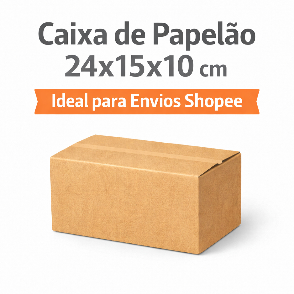 Caixas de Papelão 24x15x10 para Correios – Sedex e PAC | Embalagem Reforçada para Envio