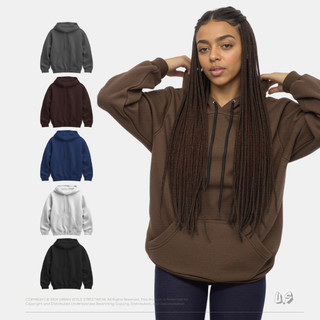 Blusa de Moletom Canguru sem Estampa Básico Flanelado Com Capuz Interno Unissex