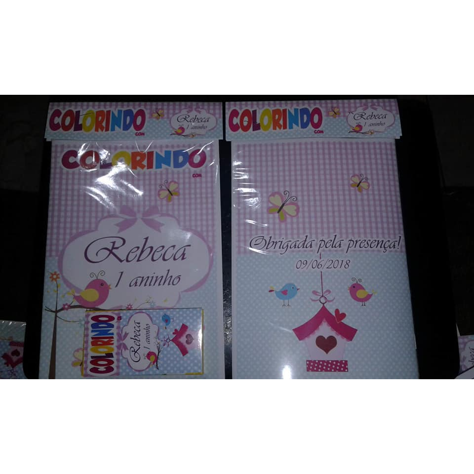 Kit Revistinha Livrinho de Colorir JARDIM ENCANTADO PASSAROS BORBOLETAS Lembrancinha Aniversario Festa Infantil Menina
