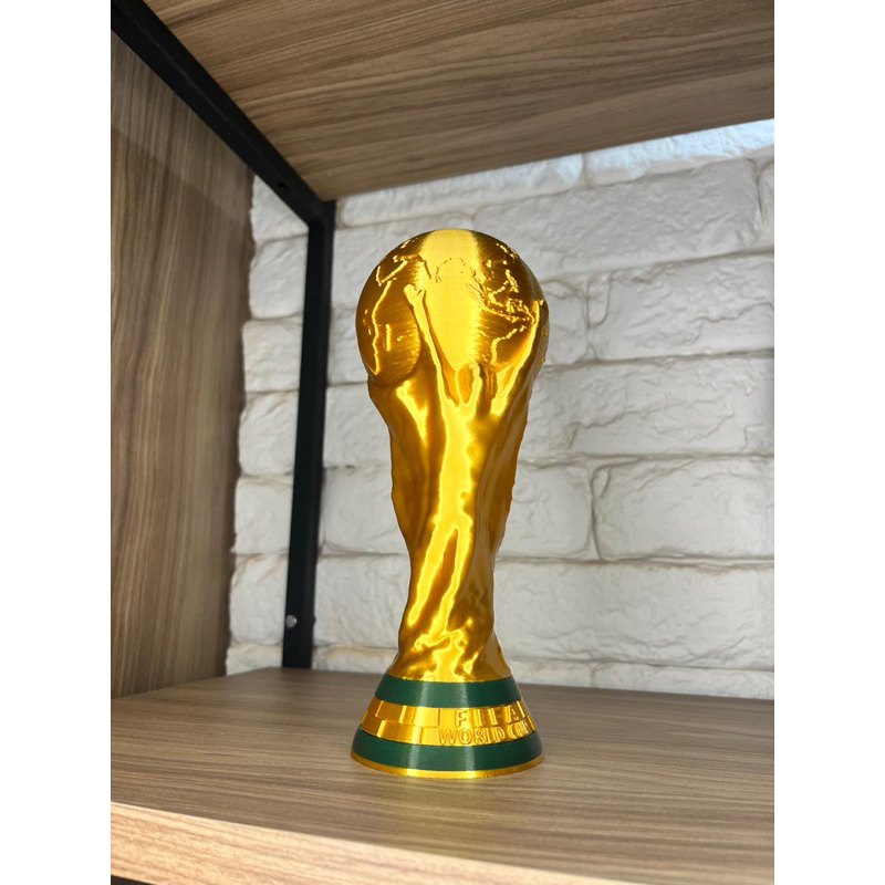 Réplica Troféu Copa do Mundo Decorativo | Mini Taça Campeão | Decoração Futebol