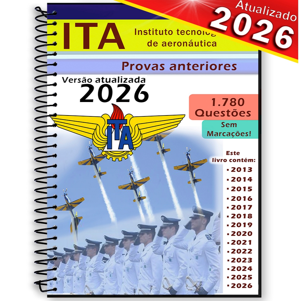 Ita 2026 Provas Anteriores 2013 A 2026 + gabaritos