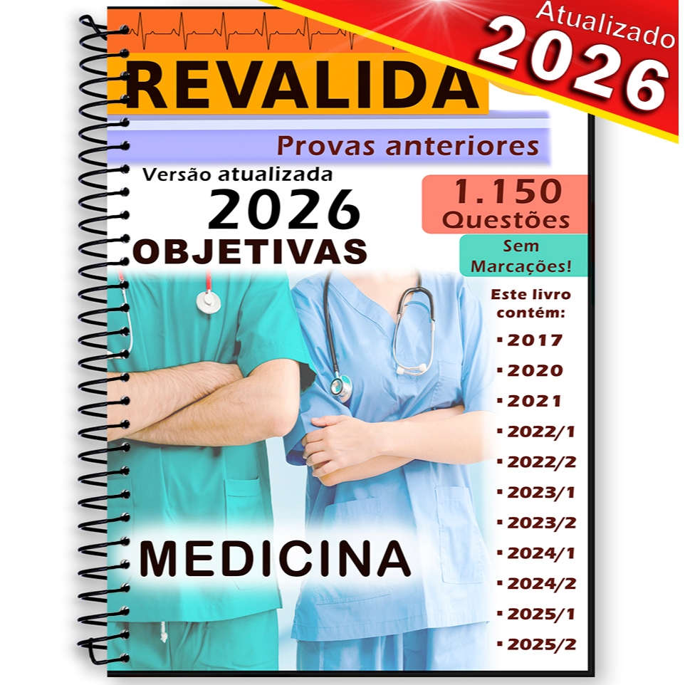 Revalida 2026 provas anteriores questões objetivas medicina em Oferta na Shopee