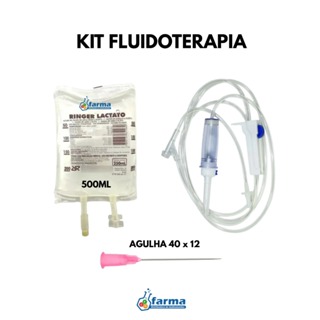 Kit fluidoterapia Ringer lactato caes e gatos em Oferta na Shopee