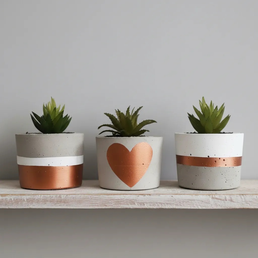 KIT com 1 ou 3 Vasinhos + Suculenta Artificial Decoração Casa