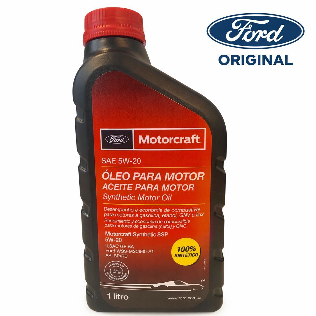 Óleo Lubrificante motor 5w20 1Litro Original Ford Sintético Motorcraft
