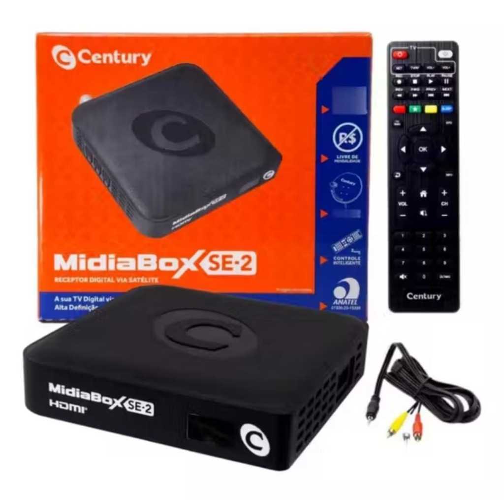 Receptor MidiaBox SE-2 Century HDTV Sat Regional via satélite DV3S2X Nova parabólica
