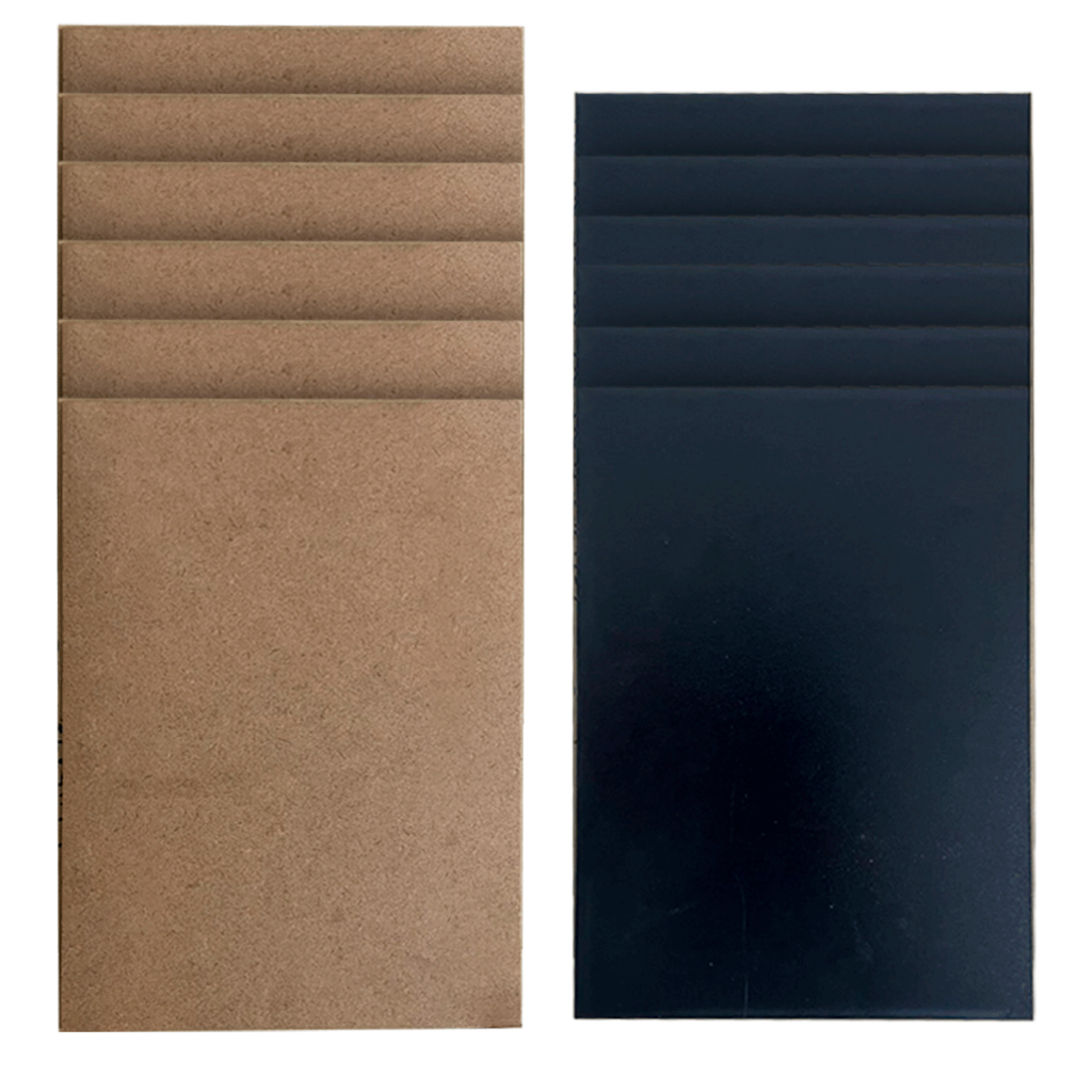 Placa Chapa MDF Preto 3mm Formato A4 A5 10 Unidades Quadro Artesanato Decorações Enfeite Reparos