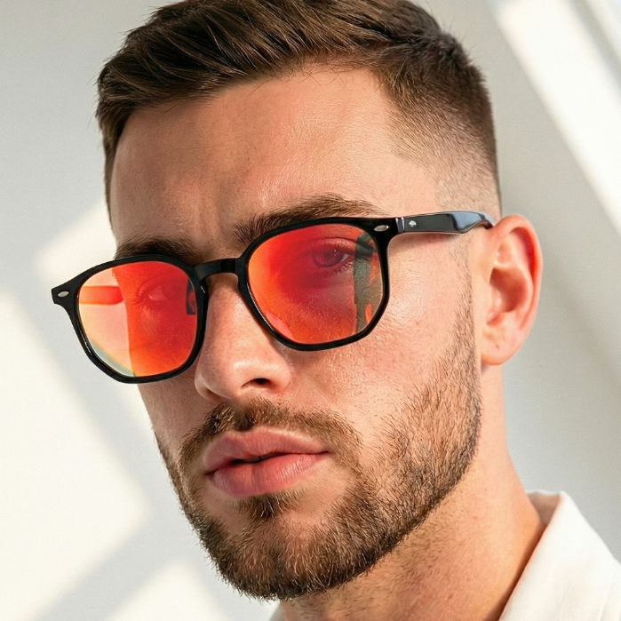 Oculos de Sol Tulum Vermelho Espelhado Hexagonal Original Premium Classico uv400 Masculino Feminino em Oferta na Shopee