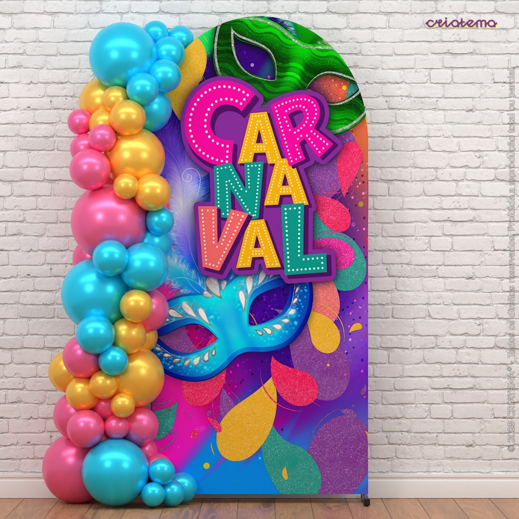 Capa Painel Arco Romano Festa Carnaval 3D Decoração Em Tecido Sublimado Com Elástico 2x1m em Oferta na Shopee