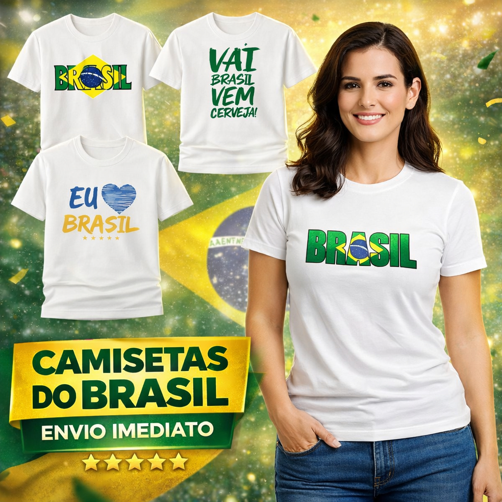 Camiseta Brasil Camisa Masculina e Feminina Copa do Mundo 2026 Envio Rápido
