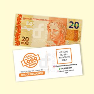 Panfleto Dinheiro Vale Desconto Nota de 20, 5, 10, 50, 100 Personalizado em Oferta na Shopee