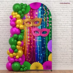 Capa Painel Romano Festa Carnaval Sublimado Em Tecido 2x1m Com Elástico – Veste Fácil