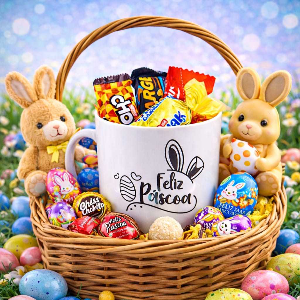 KIT DE 15 CANECAS FELIZ PÁSCOA 400 ML PLÁSTICO LEMBRANCINHA COELHINHO DA PASCOA CHOCOLATE em Oferta na Shopee