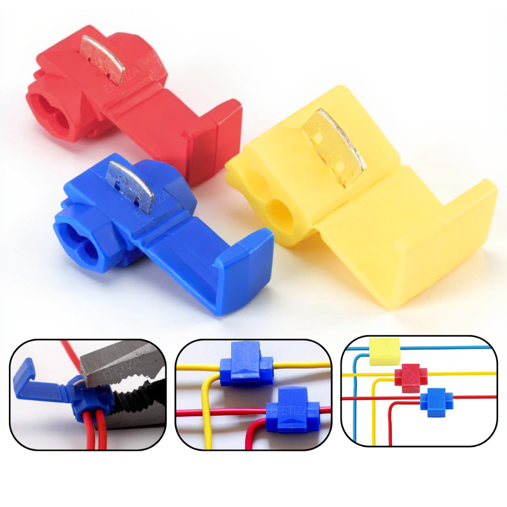 Conector Derivação 0,5 a 6mm Emenda Cabos Fios Kit Conexão Elétrica Guilhotina (Todos Tamanhos)