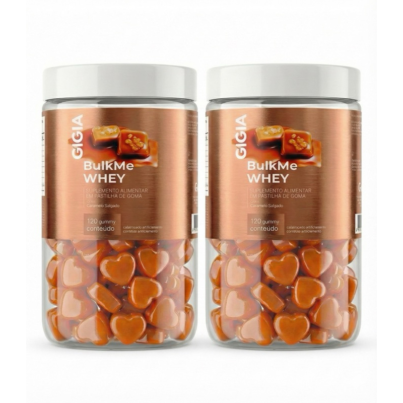 Whey Gummy Caramelo Salgado 12g Proteína 4 gummies Dose Alta Performance 240un Zero Açúcar