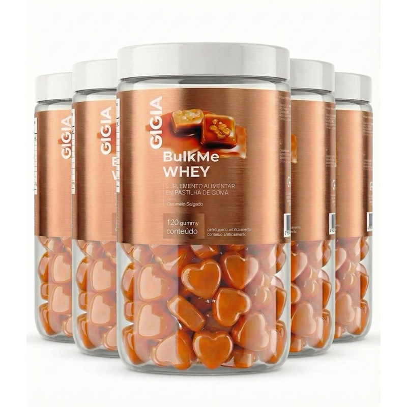 Whey Gummy 12g Proteínaa Caramelo Salgado 5g 600un Zero Açúcar Alta Performance Músculo Ativo