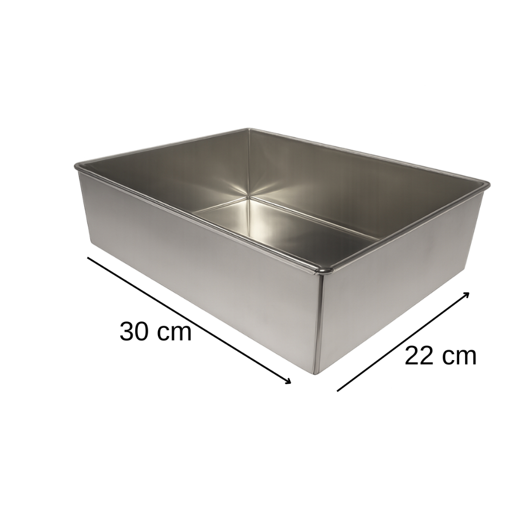 Forma De Bolo Retangular Assadeira Alta 30 x 22 x 10